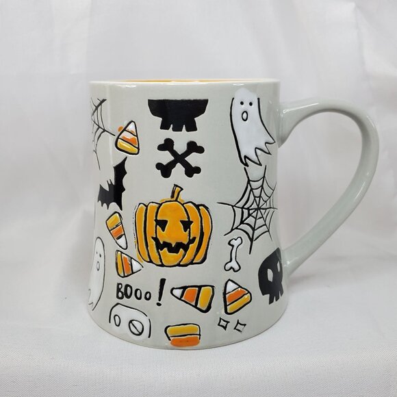 Halloween Mug With Ghost Bats Pumpkin Designs By Spectrum Designz Coffee cup - Picture 1 of 7